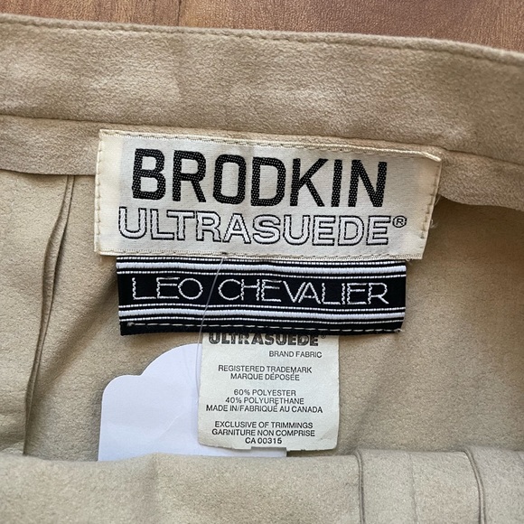 Vintage Union Label Beige Ultra Suede High Waisted Midi Skirt - Picture 4 of 13